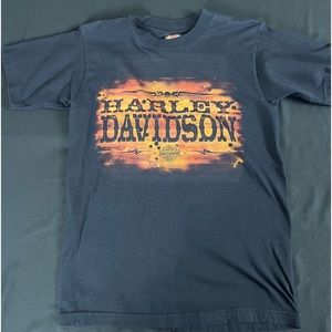 Harley Davidson Men’s Medium Tshirt Made In USA Engines Double Sided Graphics
